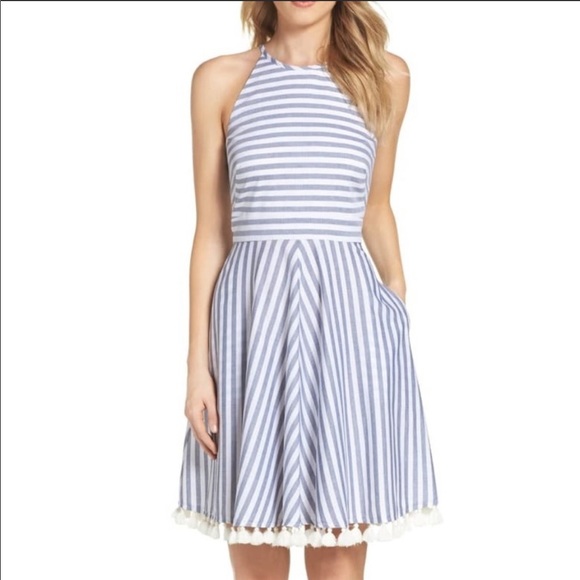 Eliza J Dresses & Skirts - Eliza J fit and flare striped dress - with tags!